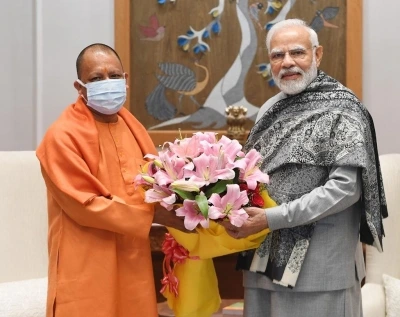 CM Yogi and PM Modi: یوگی نے دہلی میں پی ایم مودی سے ملاقات کی، یوپی گلوبل انویسٹر سمٹ پر تبادلہ خیال کیا