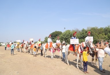 Around 50 ‘grooms’ on horses demand ‘bride’ from Solapur collector: گھوڑوں پر سوار تقریباً 50 دولہے سولاپور کلکٹر سےمانگ رہے دلہن’