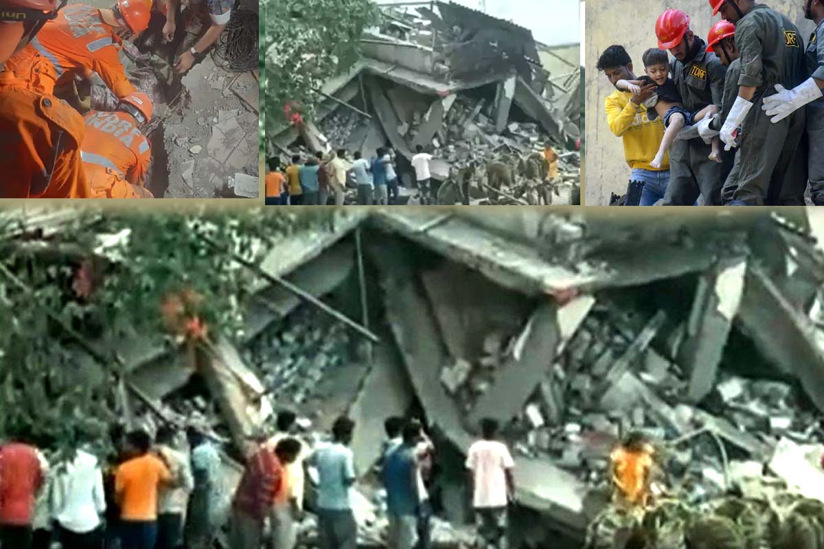 Maharashtra: مہاراشٹر کے بھیونڈی میں 2 منزلہ عمارت منہدم، 3 ہلاک، 11 زخمی