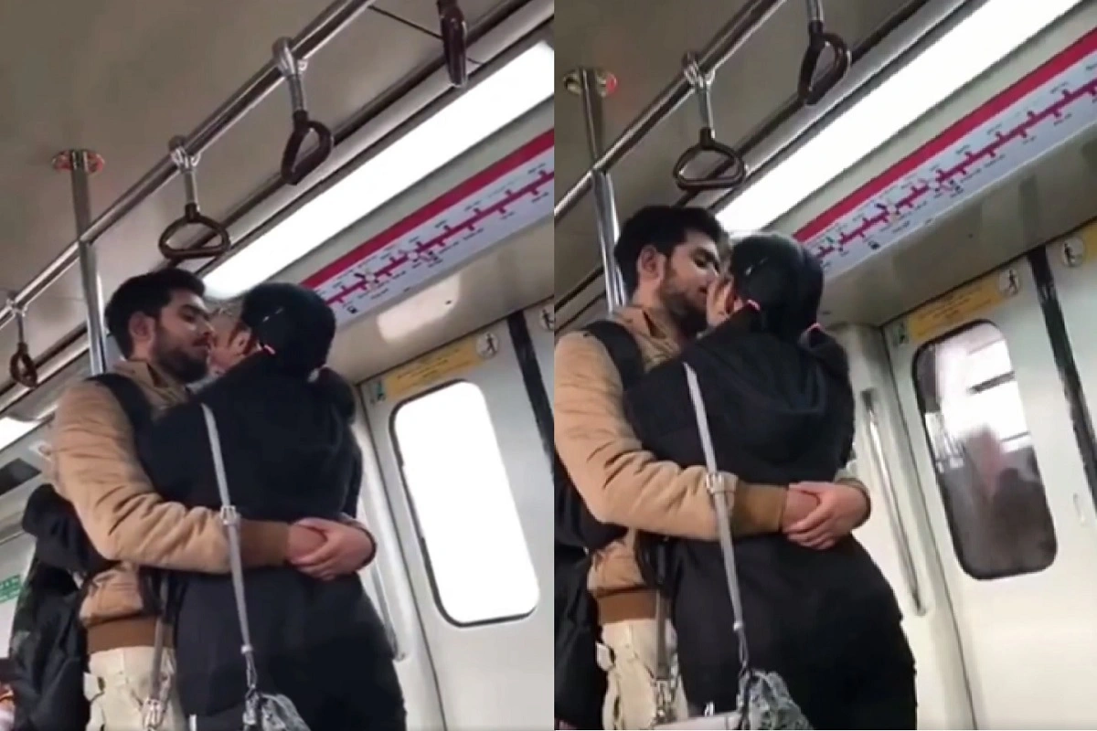 Kissing in Metro: عرفی جاوید کے بعد اب دہلی میٹرو میں ایک اور جوڑا بوسہ لیتا آیا نظر ، ویڈیو وائرل
