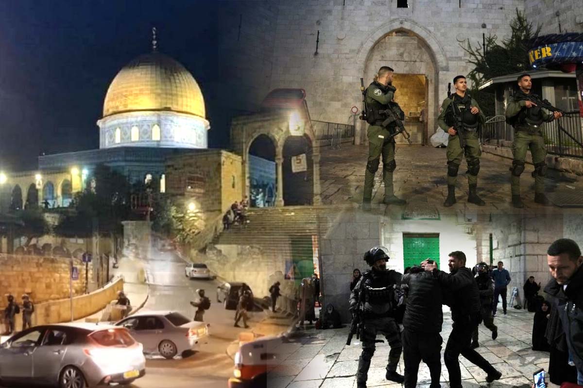 Israeli police attack Palestinians:  مسجد اقصیٰ میں رمضان المبارک میں کشیدگی،  اسرائیلی پولیس کی کارروائی میں 14 فلسطینی زخمی