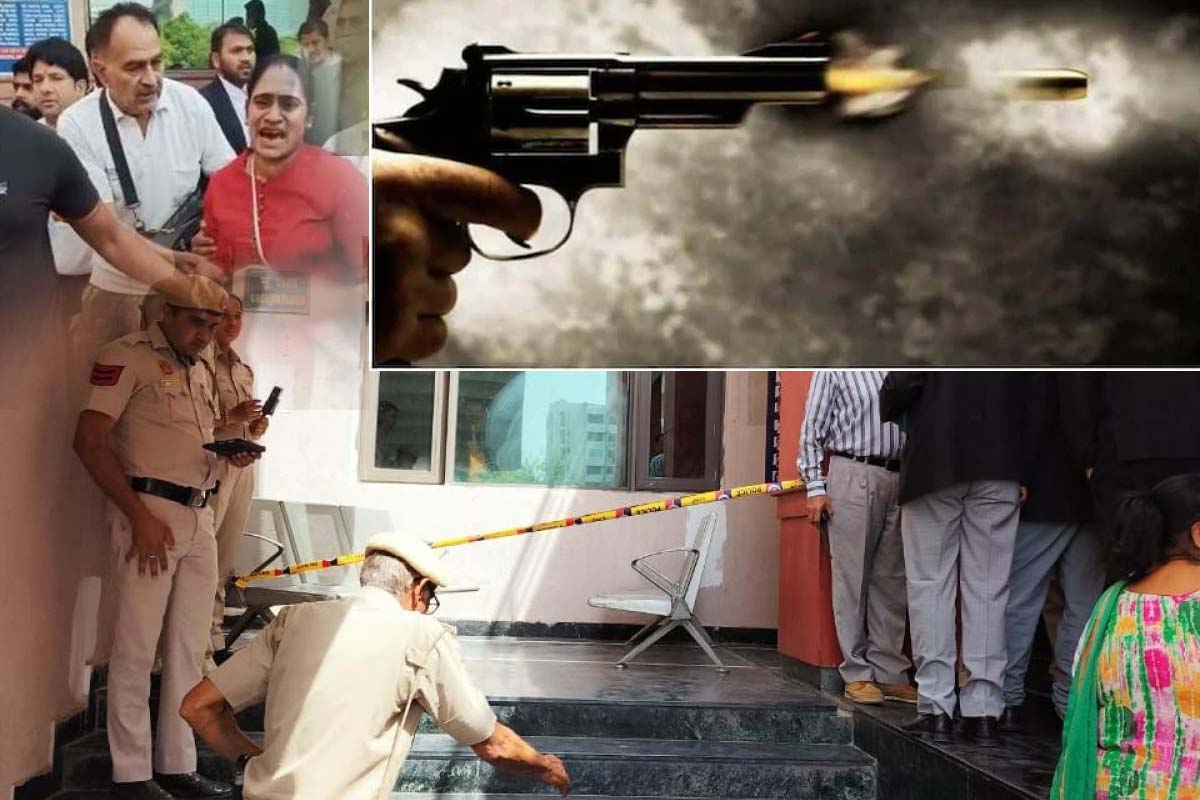 Saket Court Firing: دہلی کے ساکیت کورٹ میں گولیاں چلیں، ایک خاتون زخمی، موقع پر موجود پولس فورس