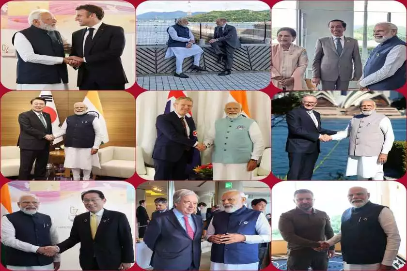 PM Modi Japan Visit: ہیروشیما میں وزیراعظم نریندر مودی نے درجن بھر سے زائد سربراہانِ مملکت سے ملاقات کی