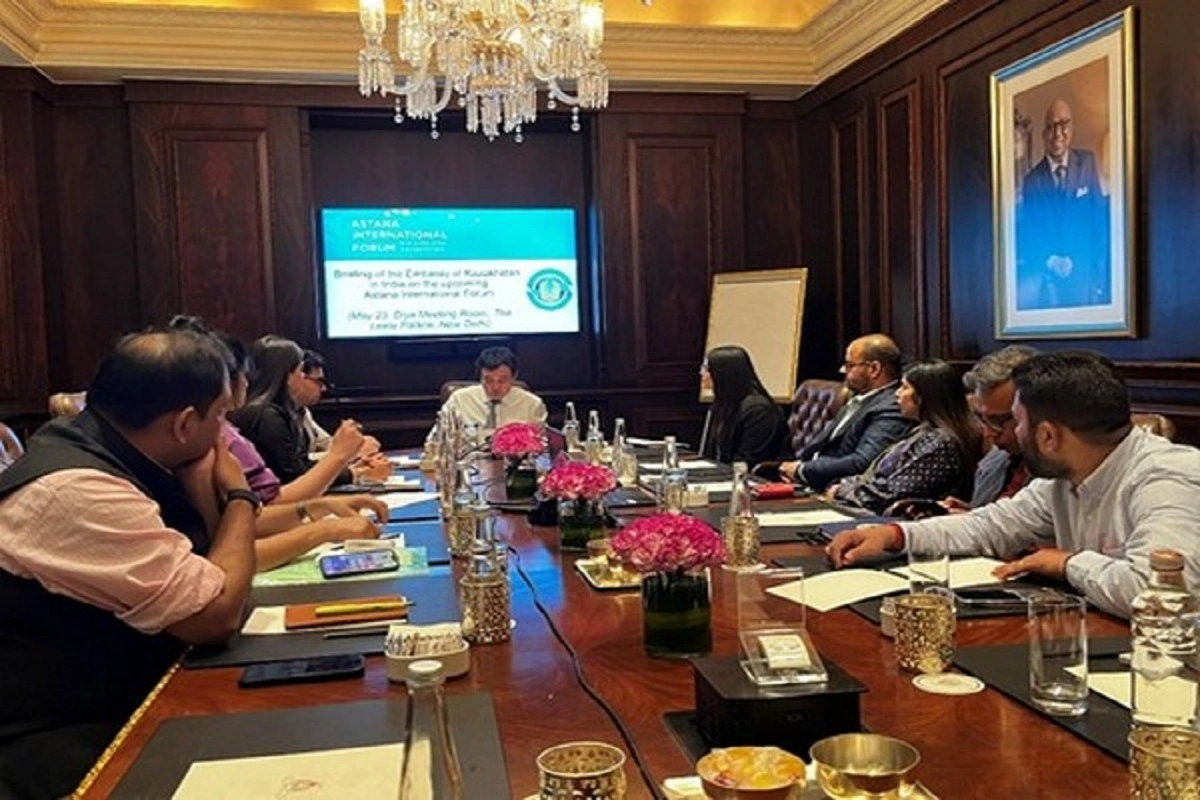 India attends Kazakhstan’s Astana International Forum: ہندوستان میں  قازقستان کے سفارت خانے میں آستانہ انٹرنشنل  فورم  نے نئی بین الاقوامی کانفرنس کا کیا انعقاد