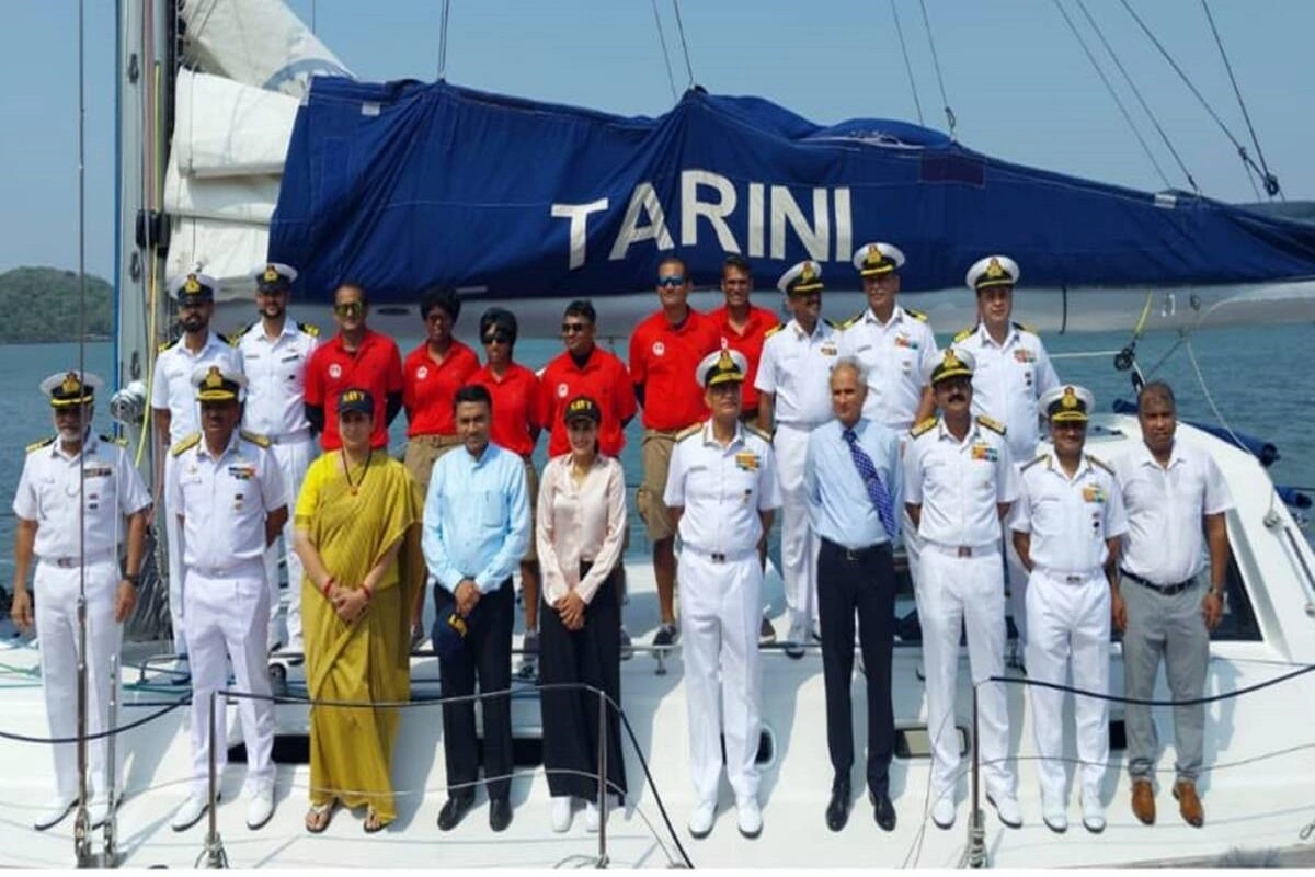 INSV Tarini returns: آئی این ایس وی تارینی سات ماہ میں 17,000 ناٹیکل میل کا بین البراعظمی سفر مکمل کرکے واپس لوٹا