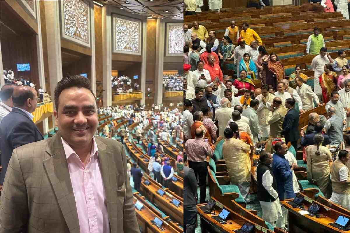 New Parliament: بھارت ایکسپریس نیوز نیٹ ورک کے چیئرمین اپیندر رائے نے نئے پارلیمنٹ ہاؤس کے افتتاح میں کی شرکت