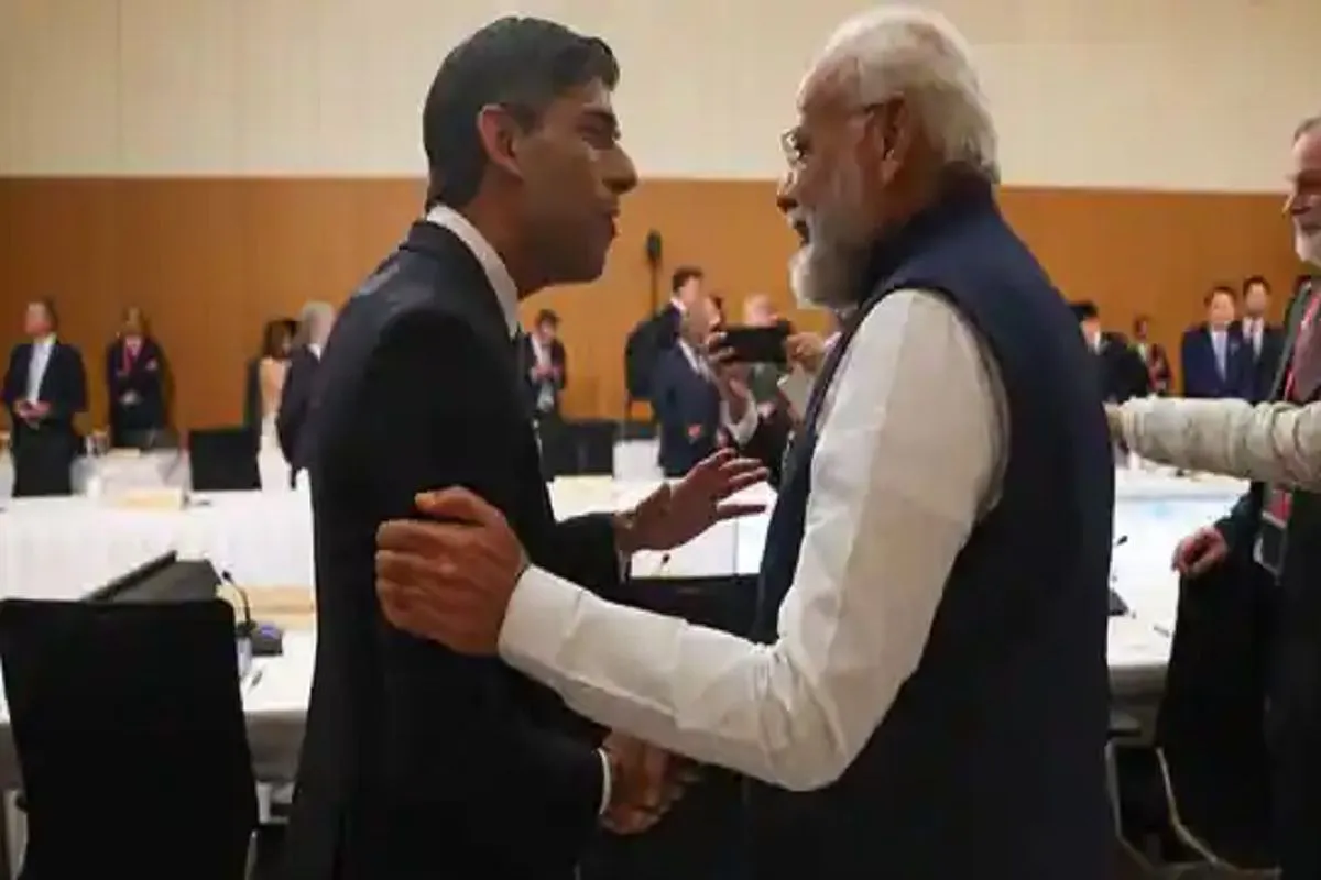British High Commission after Sunak-Modi share hugs at G7 Summit: ”ایک مضبوط دوستی“ وزیراعظم مودی اور رشی سنک کے گلے ملنے پر برطانوی ہائی کمیشن نے کیا ٹوئٹ