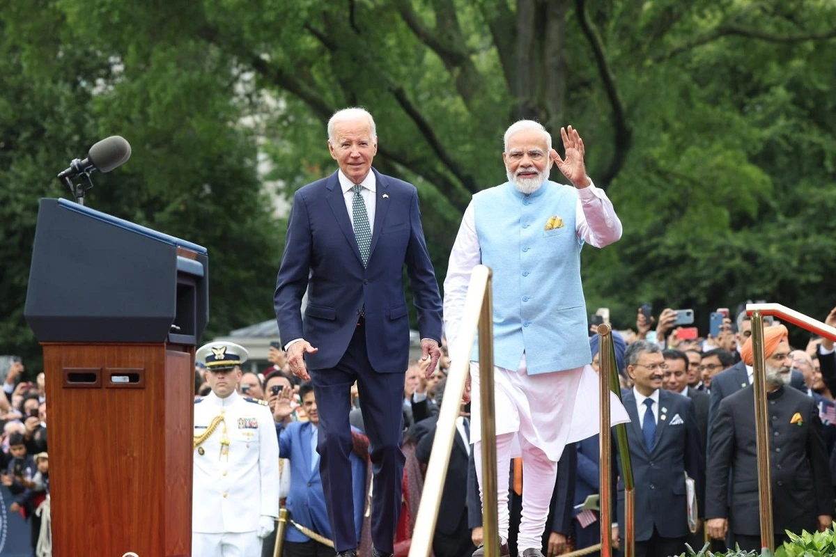 PM Modi & Biden speaks at the arrival ceremony: آج ہم جو بھی فیصلہ کریں گے اس کا اثر آنے والی نسلوں پر پڑے گا:وائٹ ہاوس سے پی ایم مودی اور جوبائیڈن کا خطاب
