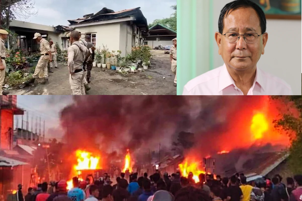 Union Minister R.K. Ranjan Singh’s house in Manipur attacked again: منی پور میں مرکزی وزیر آر کے رنجن کے گھر پردوبارہ حملہ، پولیس نے داغے آنسو گیس کے گولے