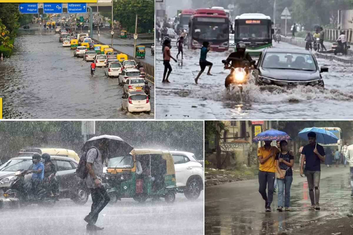 Heavy rain in Delhi NCR: دہلی این سی آر میں موسلادھار بارش ،تین دن تک موسم بنا رہے گا خوش گوار، جگہ جگہ ٹریفک جام