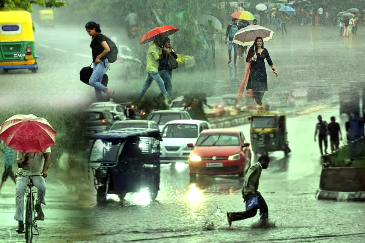 Weather in Delhi-NCR is pleasant and cool due to rain: دہلی-این سی آر میں بارش کی وجہ سے موسم خوش گوار اور ٹھنڈا ہوا، دہلی میں آج بارش کا یلو الرٹ