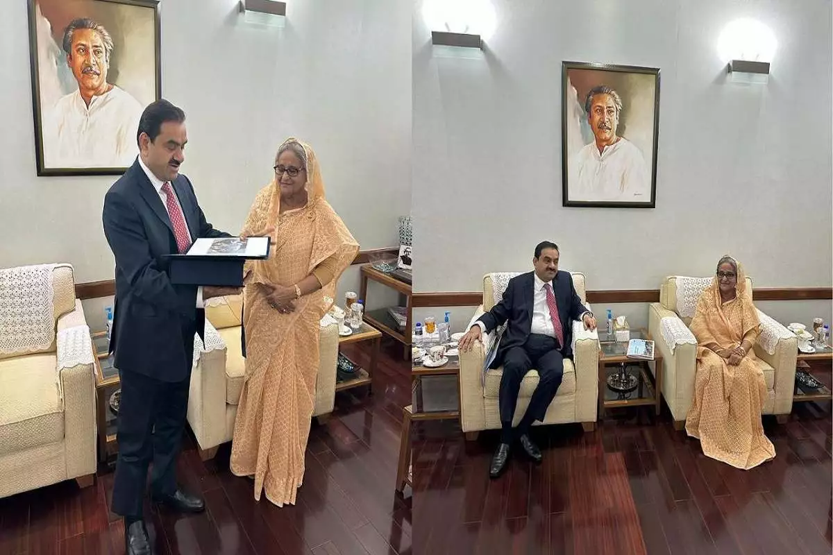 Adani Group: اڈانی گروپ کے چیئرمین گوتم اڈانی  نے بنگلہ دیش کی وزیر اعظم شیخ حسینہ سے ملاقات کی