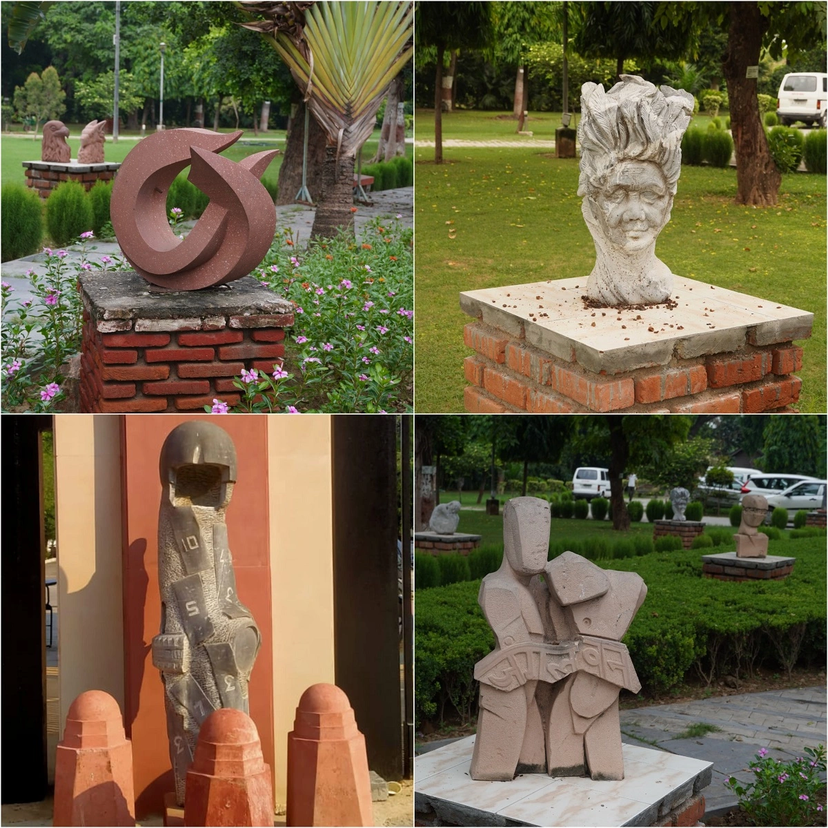 JMI Fine Art students and faculty: جامعہ ملیہ اسلامیہ کے فائن آرٹ کے طلبا نے مجسموں اور آرٹ ورک سے کیمپس کو نئی جہت عطا کی