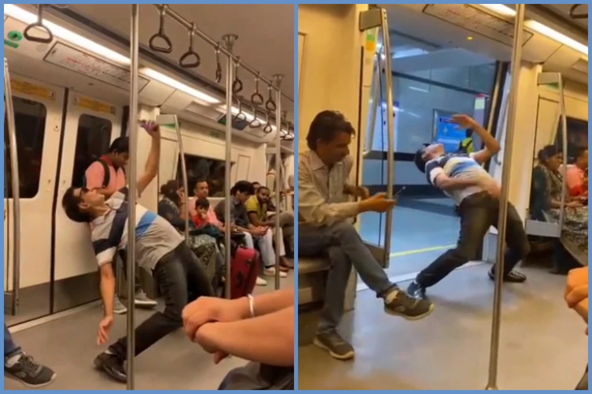 Delhi Metro Viral Video: دہلی میٹرو میں ایک شخص کی عجیب و غریب حرکتوں کا ویڈیو وائرل، برہم صارفین نے کہا- ایسے لوگوں کو میٹرو سے باہر پھینکو