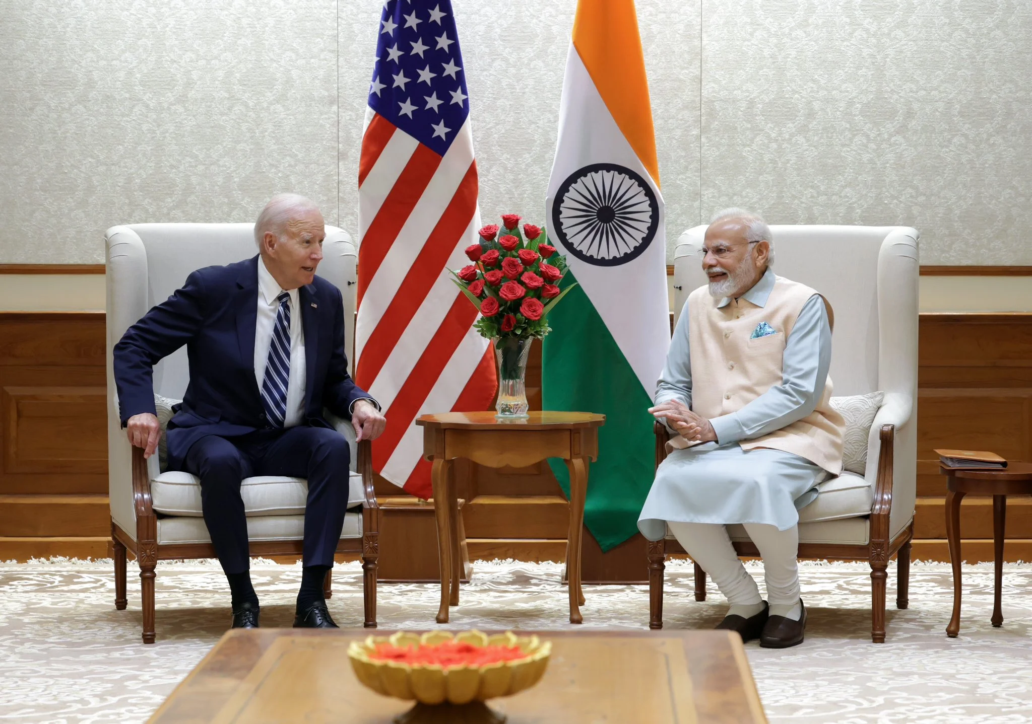 Joe Biden meets the Prime Minister: جی 20 میں شرکت کے لئے امریکی صدر جوبائیڈن کی دہلی آمد، وزیر اعظم مودی سےکی ملاقات