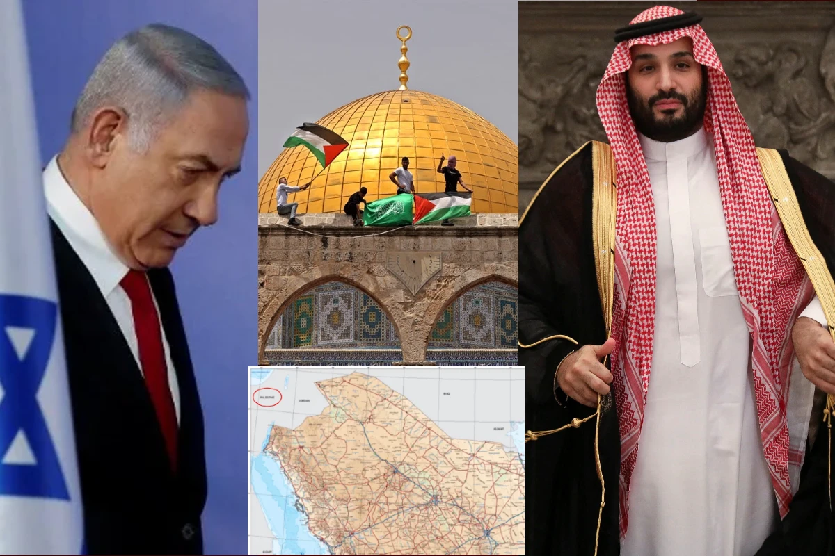 Saudi Arabia-Israel relations: محمد بن سلمان نے اسرائیل کو دیا جھٹکا، فلسطین پر نہیں کیا سمجھوتہ،بننے سے پہلے ہی بگڑ گئے تعلقات،نئے نقشے سے اسرائیل کو کردیا صاف