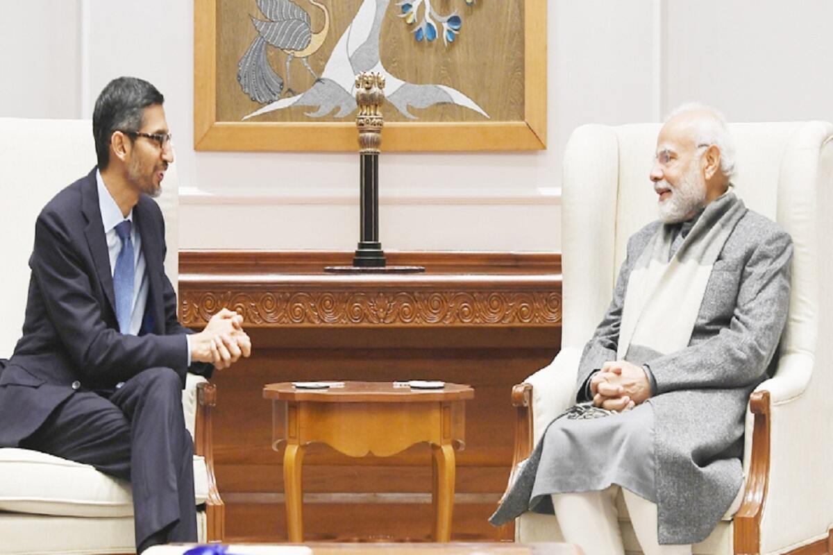 PM interacts with Google CEO Sundar Pichai: وزیراعظم مودی نے گوگل کے سی ای او سندر پچائی سے کی بات، گلوبل فنٹیک آپریشن سینٹر کھولنے کے فیصلے کا کیا استقبال