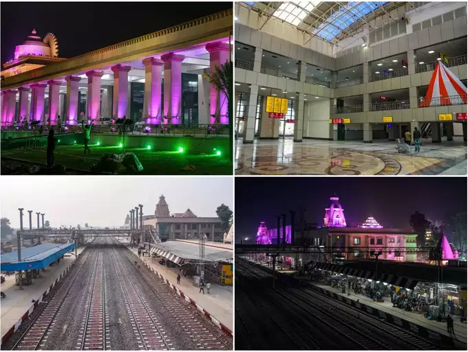 This is Ayodhya Dham,the revamped Indian Railways station: آنکھوں کو خیرہ کررہی ہے ایودھیا دھام ریلوے اسٹیشن کی خوبصورتی