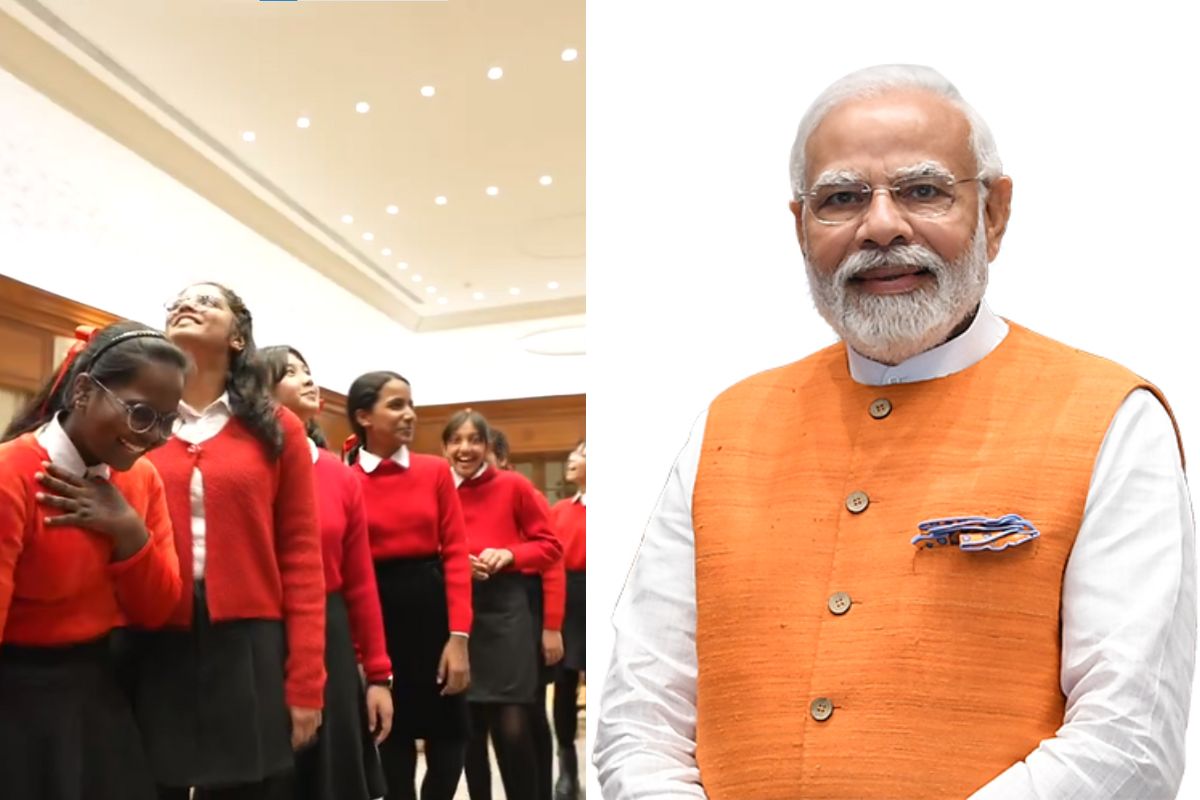 PM Modi shares a video: پی ایم مودی نے شیئر کیا طلباء کے اپنے دفتر کے دورے کا ویڈیو، بچوں سے متعلق کہی یہ بڑی بات