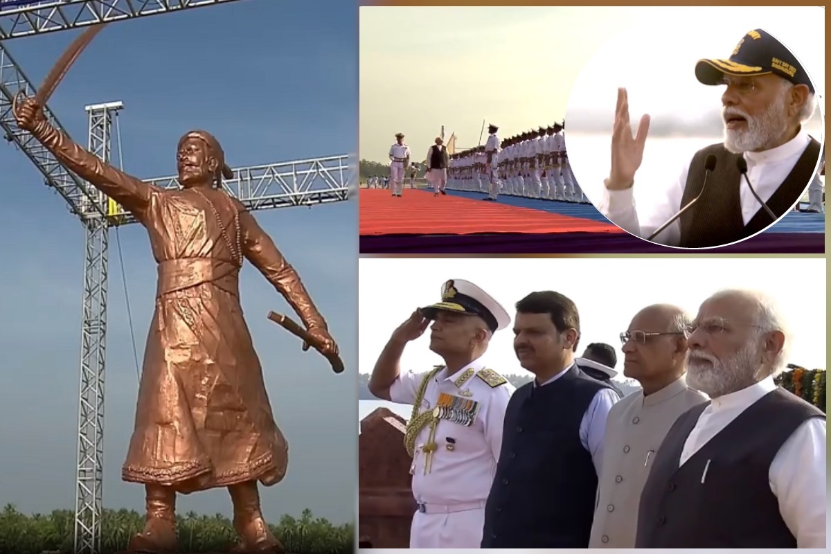 Indian Navy Day:  وزیر اعظم مودی نے سندھو درگ میں چھترپتی شیواجی مہاراج کے مجسمے کی نقاب کشائی کی، کہا – بحریہ میں خواتین کی طاقت میں کریں گے اضافہ