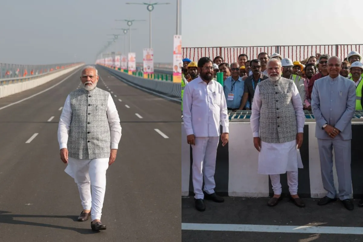 PM Narendra Modi inspected the Atal Setu: وزیراعظم نریندر مودی نے افتتاح کے بعد اٹل پل کا معائنہ کیا