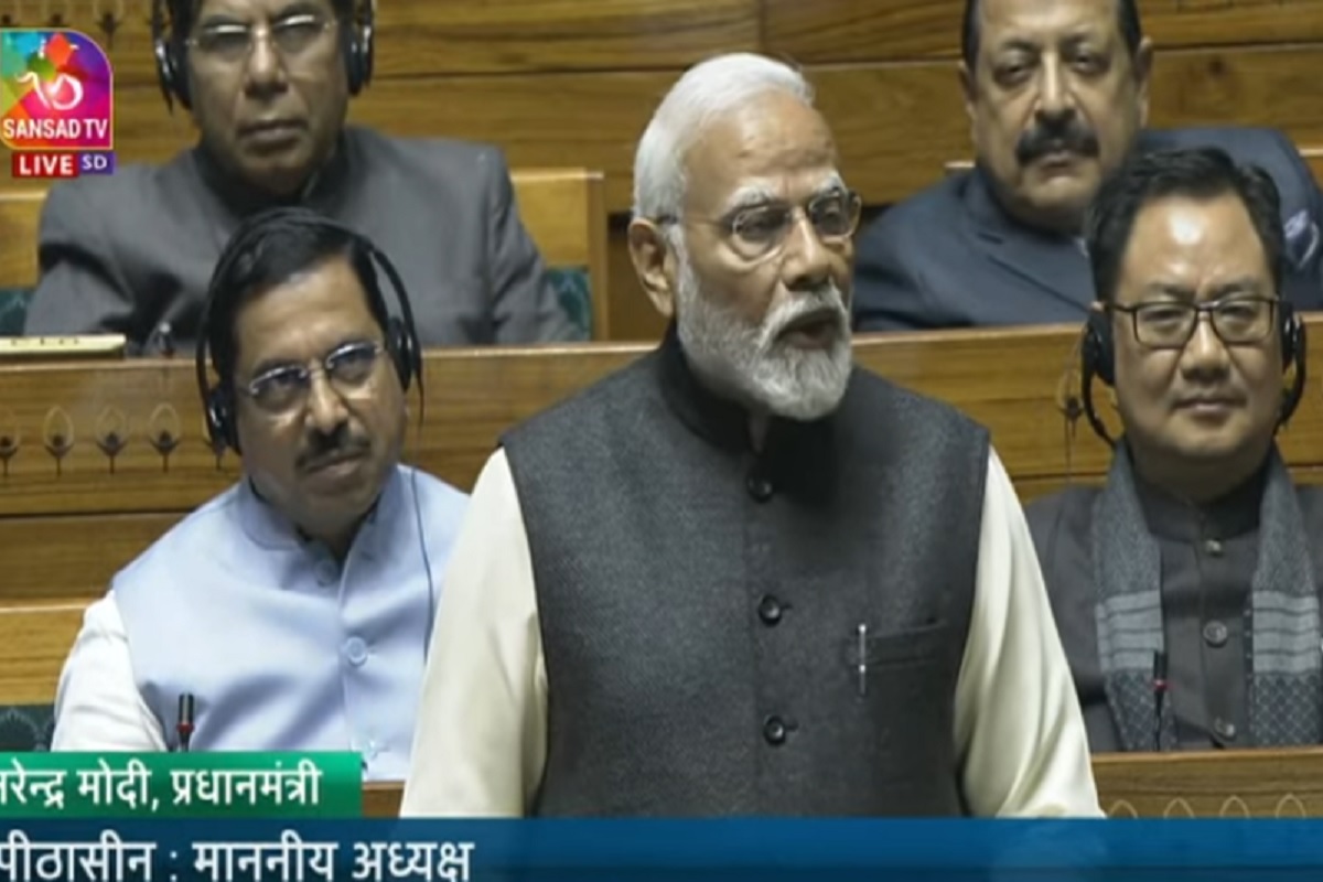 PM Modi Speech in Parliament: ’اپوزیشن لمبے وقت تک اپوزیشن میں ہی رہے گا، الیکشن لڑنے کا کھو چکا ہے حوصلہ‘ اظہارتشکر تجویز پر وزیر اعظم مودی کا جواب