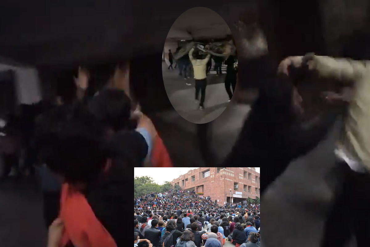 JNU student groups clash : جے این یو میں دیر رات لاٹھی اور ڈنڈوں کی برسات، طلبا گروپ میں جم کر ہوئی لڑائی،حالات کشیدہ