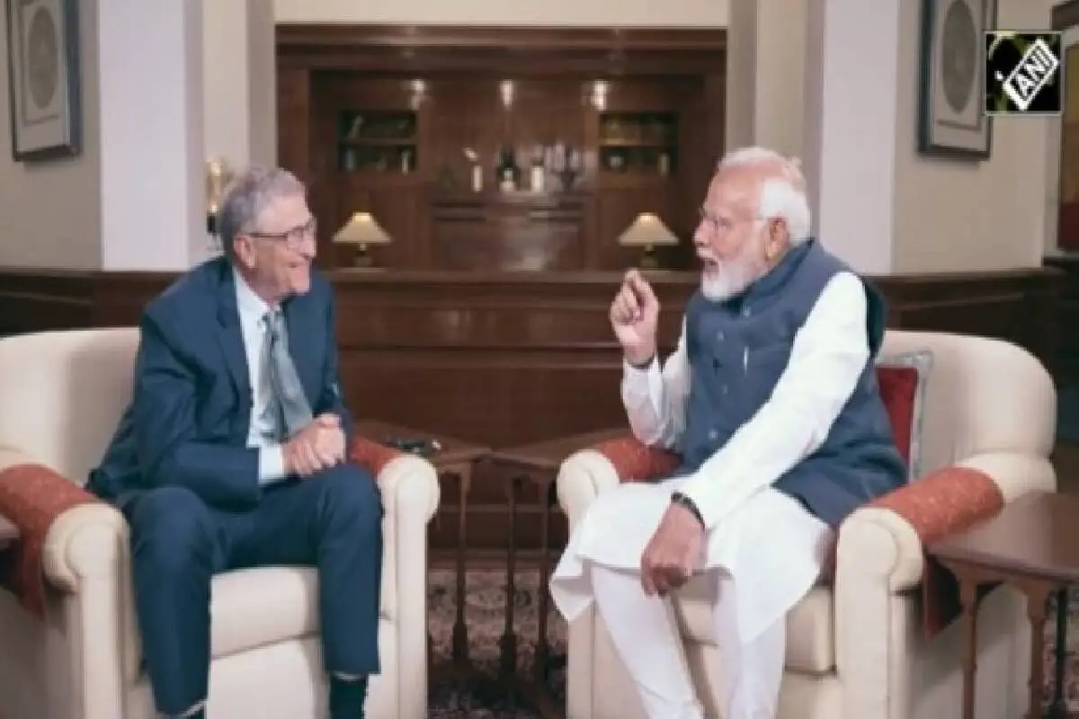 Bill Gates and PM Modi interaction from the PM’s residence:  وزیر اعظم مودی نے بل گیٹس سے کی ملاقات، اے آئی سمیت متعدد امور پر تبادلہ خیال