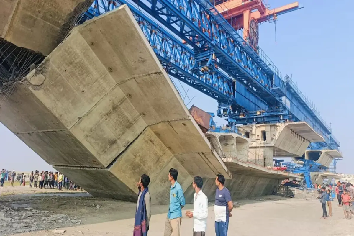 Bridge under construction collapses in Bihar’s Supaul: بہار کے سپول میں بڑا حادثہ،کوسی ندی پر زیرتعمیر پل منہدم، ایک کی موت،7 زخمی