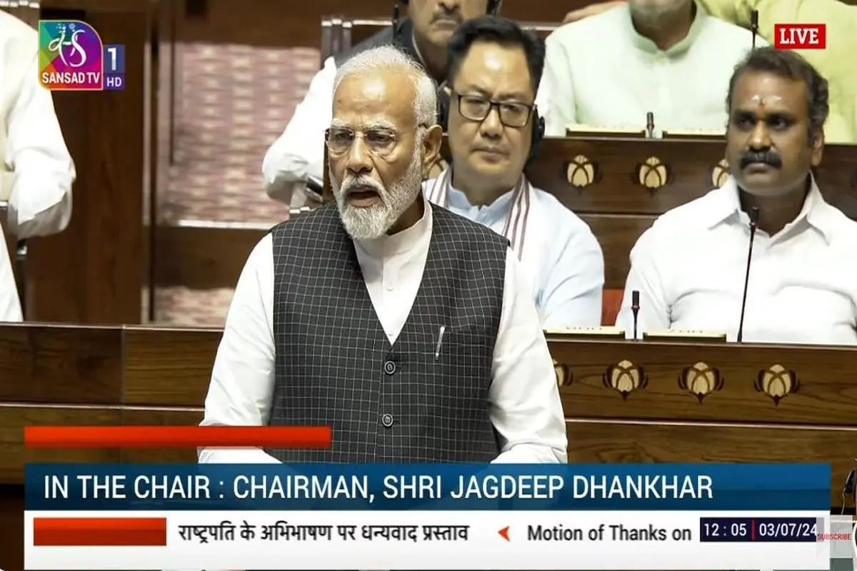 PM Modi addresses the Upper House: ہماری حکومت کو 10 سال ہو گئے، 20 سال ابھی باقی ہیں،پی ایم مودی کا راجیہ سبھا میں جواب