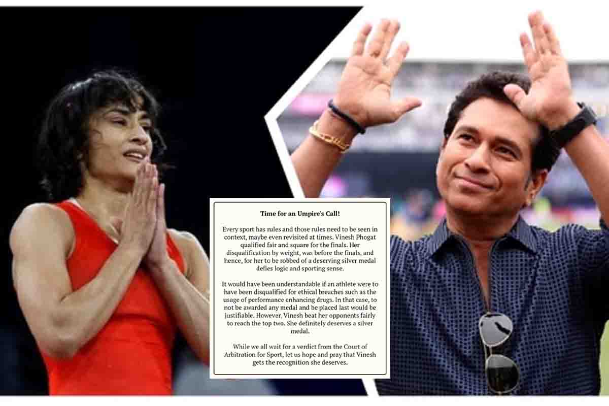 Sachin Tendulkar On Vinesh Phogat: ونیش پھوگاٹ کو سلور میڈل کیوں ملنا چاہیے، سچن تندولکر نے  بتائی یہ تفصیلات