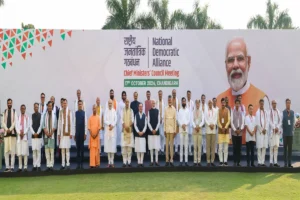 PM Modi to chair national conclave of NDA’s CMs: پی ایم مودی کی صدارت میں این ڈی اے سی ایم-ڈپٹی سی ایم میٹنگ ہوئی، کئی اہم ایشوز پر ہوا غور وخوض، دیکھیں تصاویر