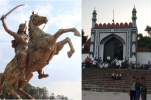 Rani Laxmibai’s statue installed: رات کے اندھیرے میں شاہی عیدگاہ کے قریب رانی لکشمی بائی کا مجسمہ کیا گیا نصب، سیکورٹی بھی کردی گئی سخت