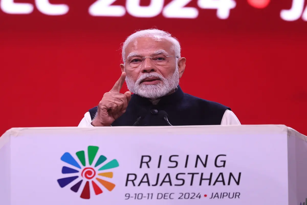 Rising Rajasthan Global Investment Summit: بھارت میں مینوفیکچرنگ  کی مضبوط بنیاد ہونا انتہائی ضروری،رائزنگ راجستھان گلوبل انویسٹمنٹ سمٹ سے پی ایم مودی کا خطاب