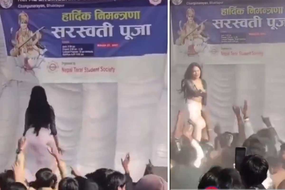 Wiggles her waist on Bhojpuri song: تعلیم یافتہ نئی نسل کس راہ پر،کالج میں سرسوتی پوجا پر فحش رقص کرنے پر یوزرکا پھوٹا غصہ