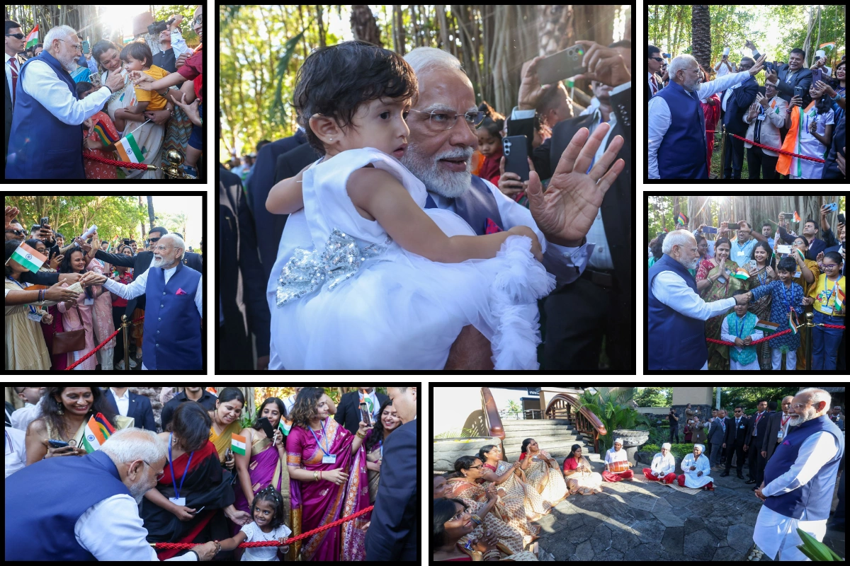 PM Modi Receives Warm Welcome In Mauritius: وزیر اعظم نریندر مودی کا ماریشس پہنچنے پر روایتی بھوجپوری میوزیکل گیت ‘گاوائی’ کے ساتھ استقبال کیا گیا